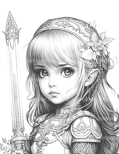 Princess Coloring Book 1 - CraftNest - Digital Crafting and Art