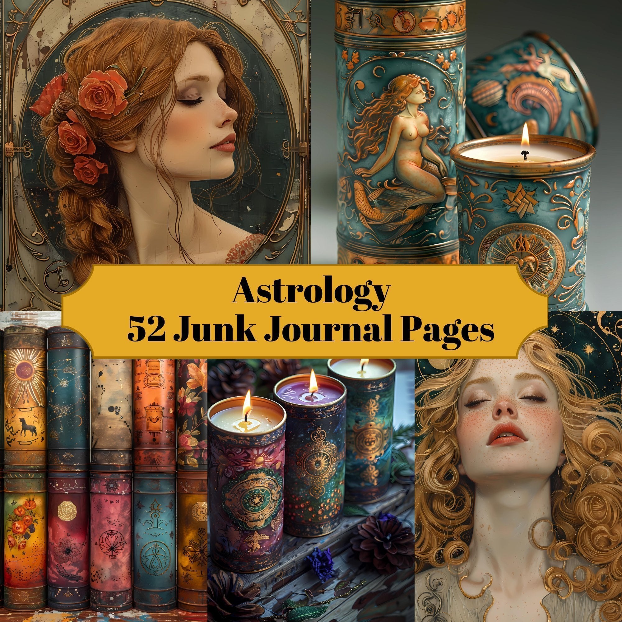 Astrology Junk Journal Pages - CraftNest - Digital Crafting and Art