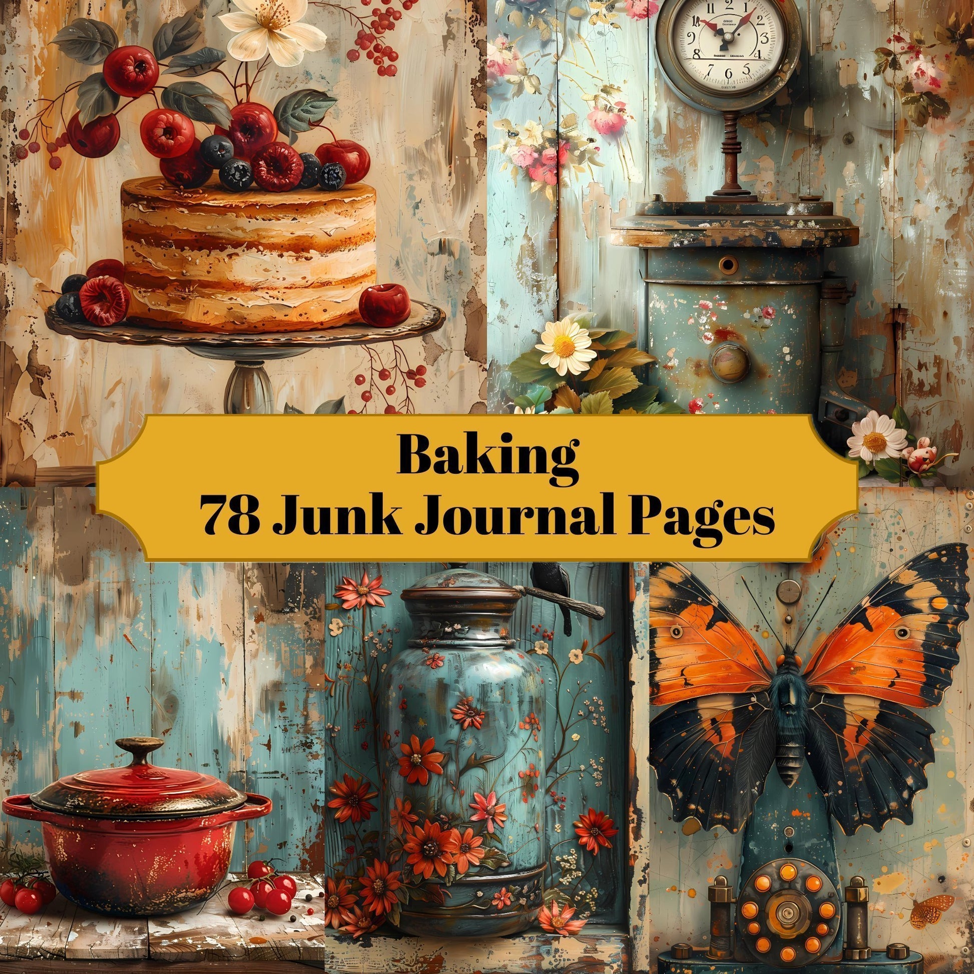 Baking Junk Journal Pages - CraftNest - Digital Crafting and Art