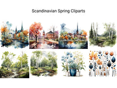 Scandinavian Spring Clipart - CraftNest