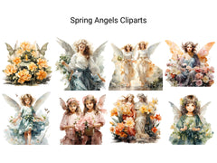 Spring Angels Clipart - CraftNest