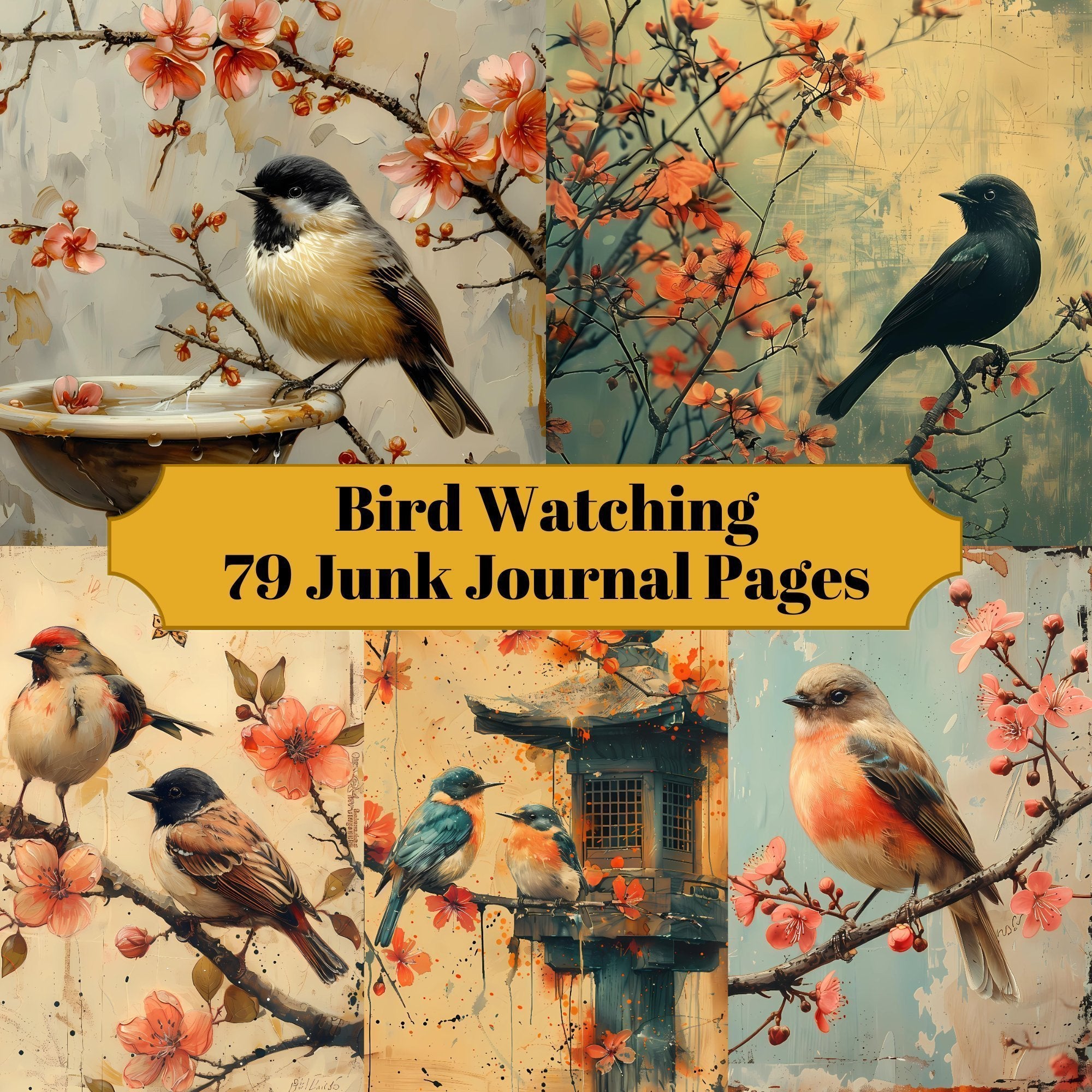 Bird Watching Junk Journal Pages