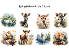 Spring Baby Animals Clipart - CraftNest