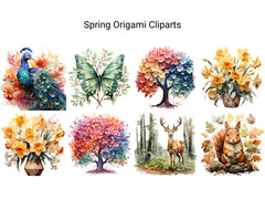 Spring Origami Clipart - CraftNest