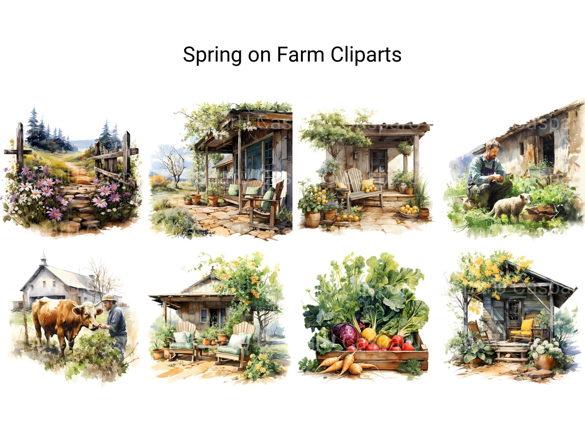 Spring On Farm Clipart - CraftNest