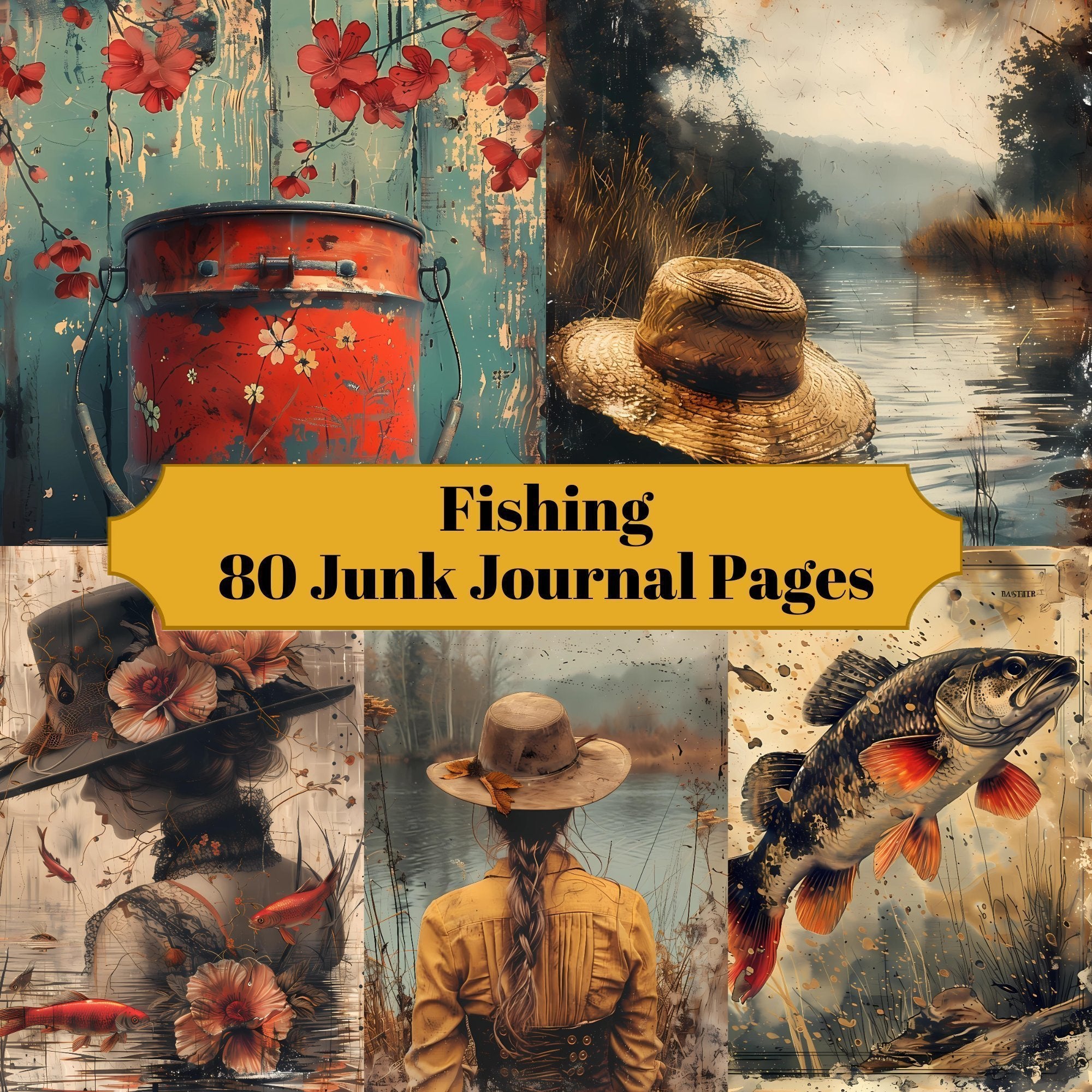 Fishing Junk Journal Pages