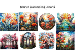 Stained Glass Spring Clipart - CraftNest