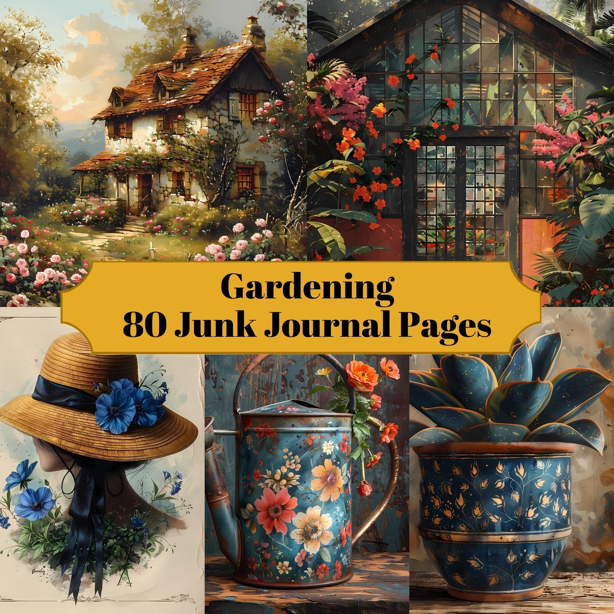Gardening Junk Journal Pages