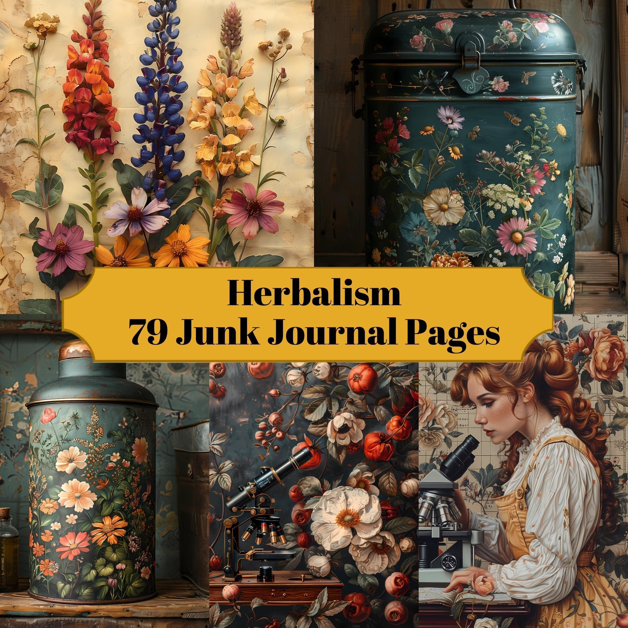 Herbalism Junk Journal Pages - CraftNest - Digital Crafting and Art