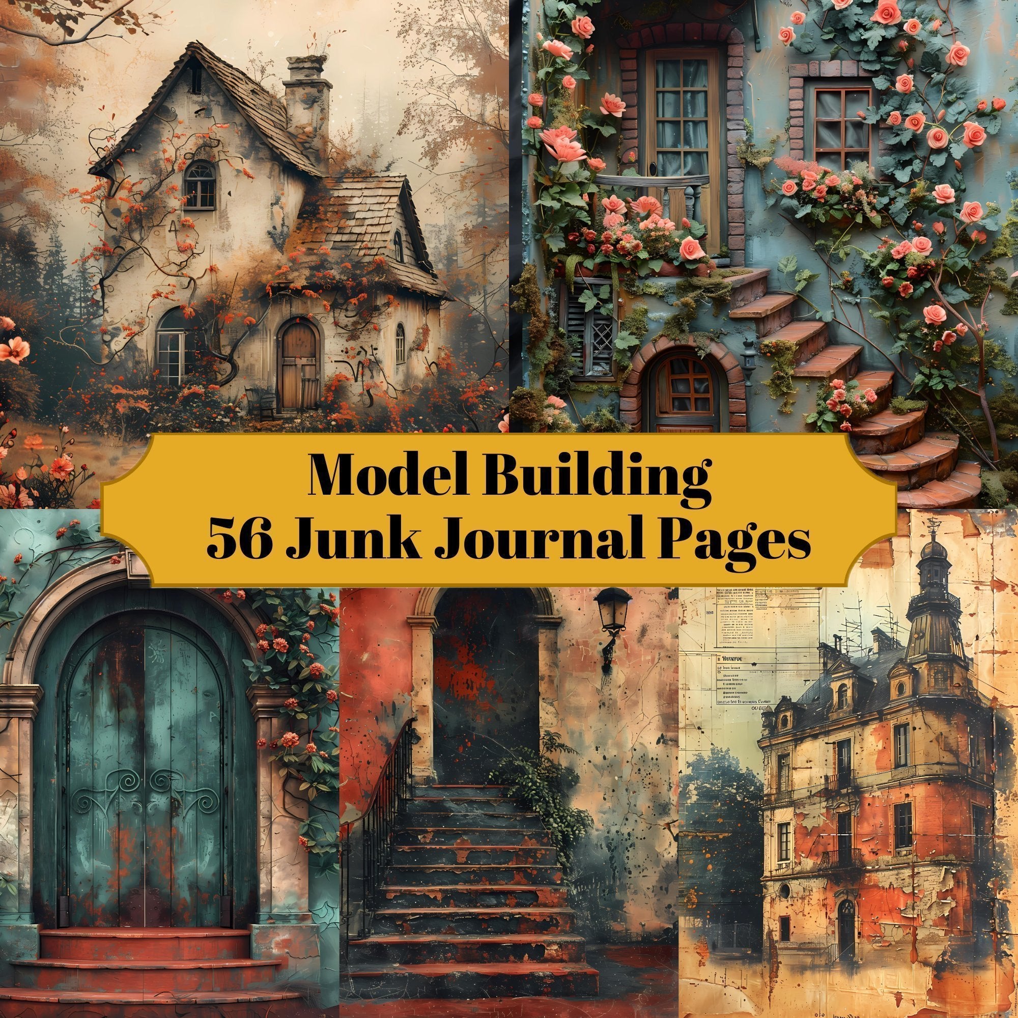 Model Building Junk Journal Pages - CraftNest - Digital Crafting and Art