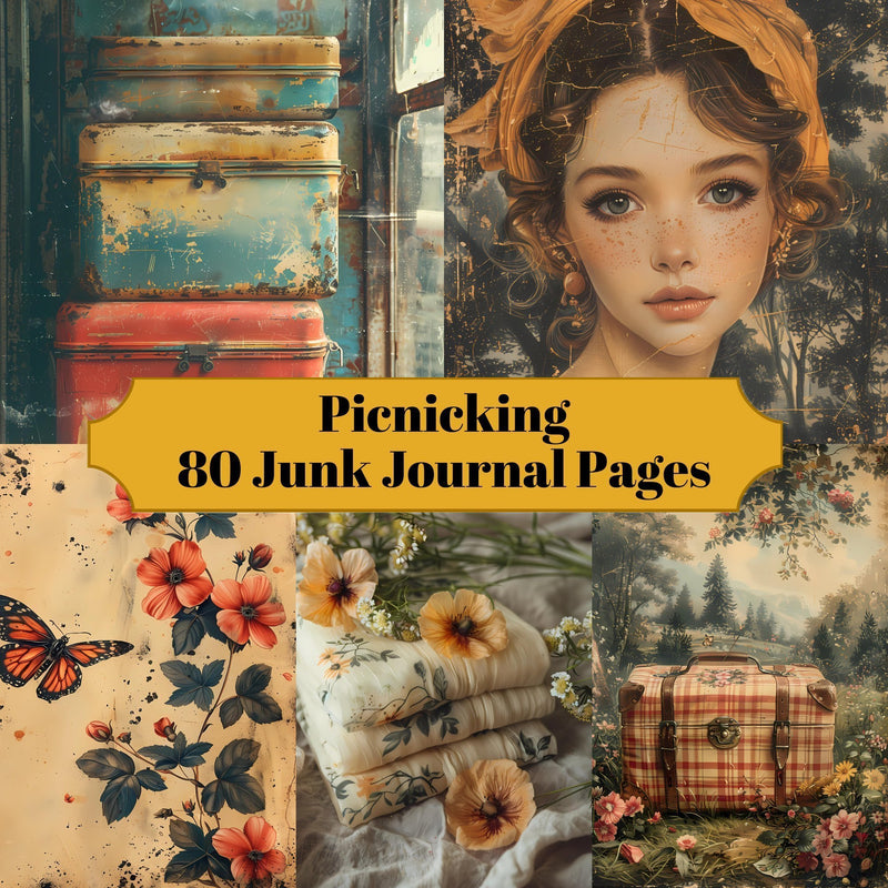 Picnicking Junk Journal Pages - CraftNest - Digital Crafting and Art