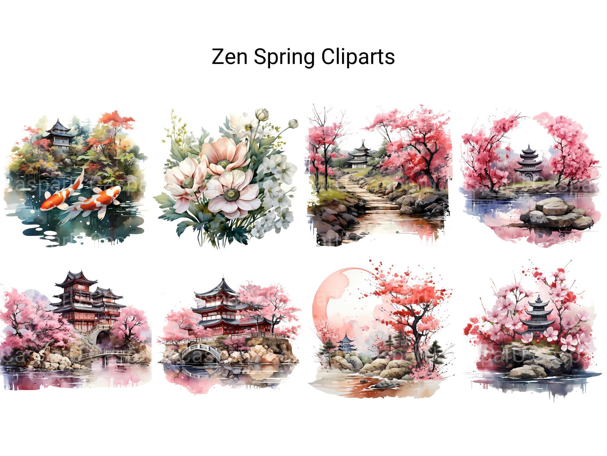 Zen Spring Clipart - CraftNest