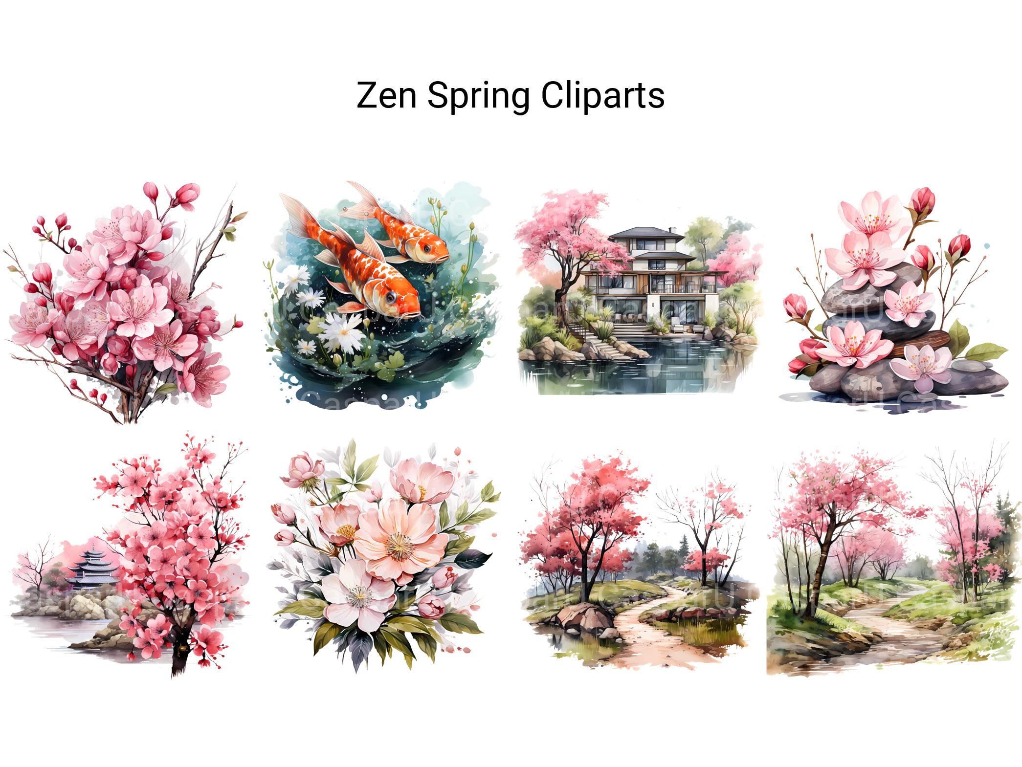 Zen Spring Clipart - CraftNest