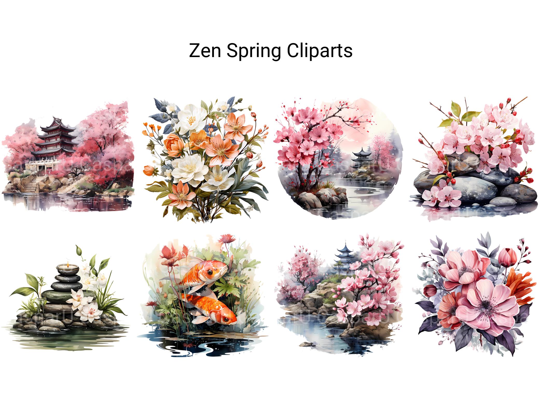 Zen Spring Clipart - CraftNest