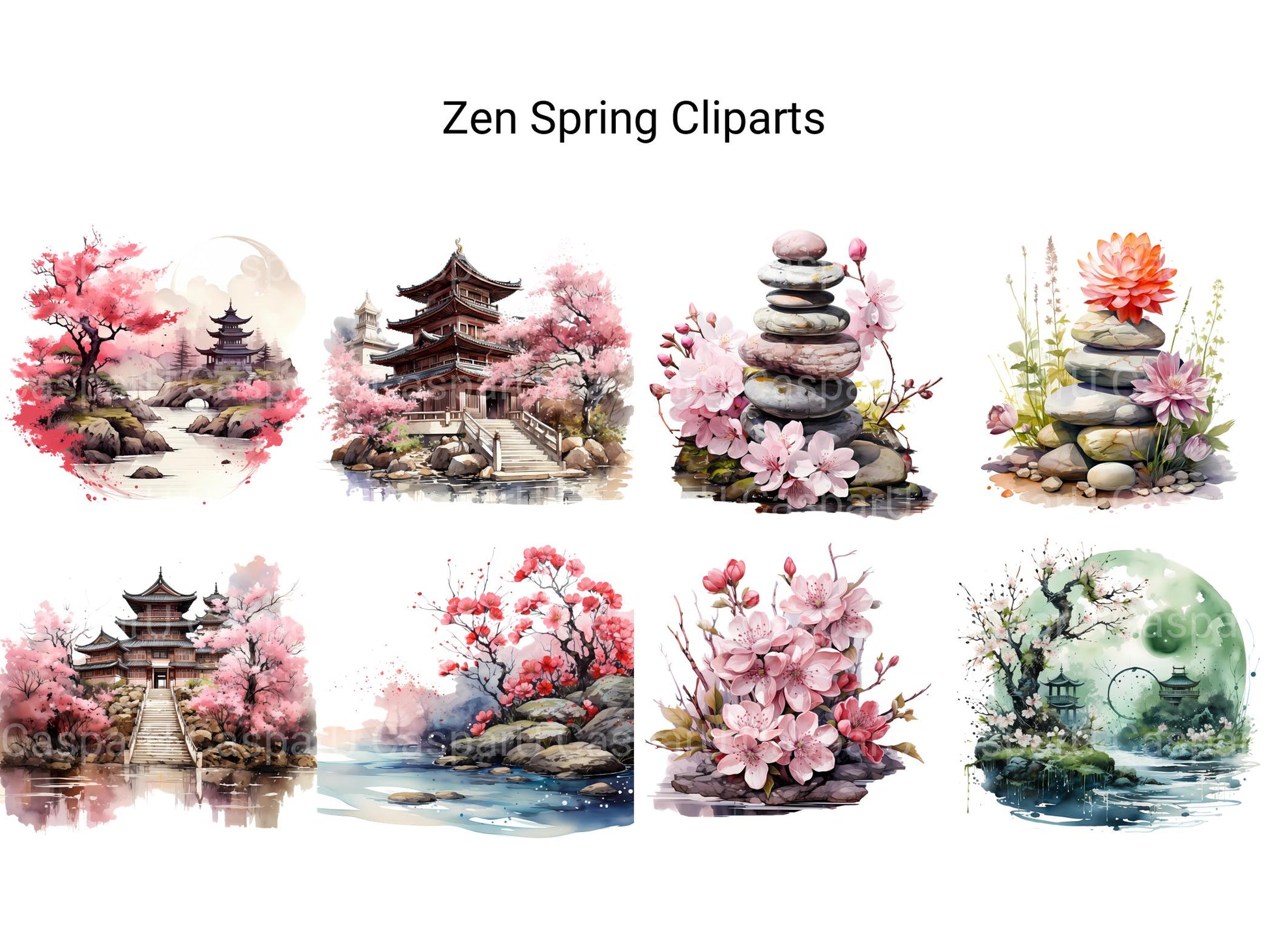 Zen Spring Clipart - CraftNest