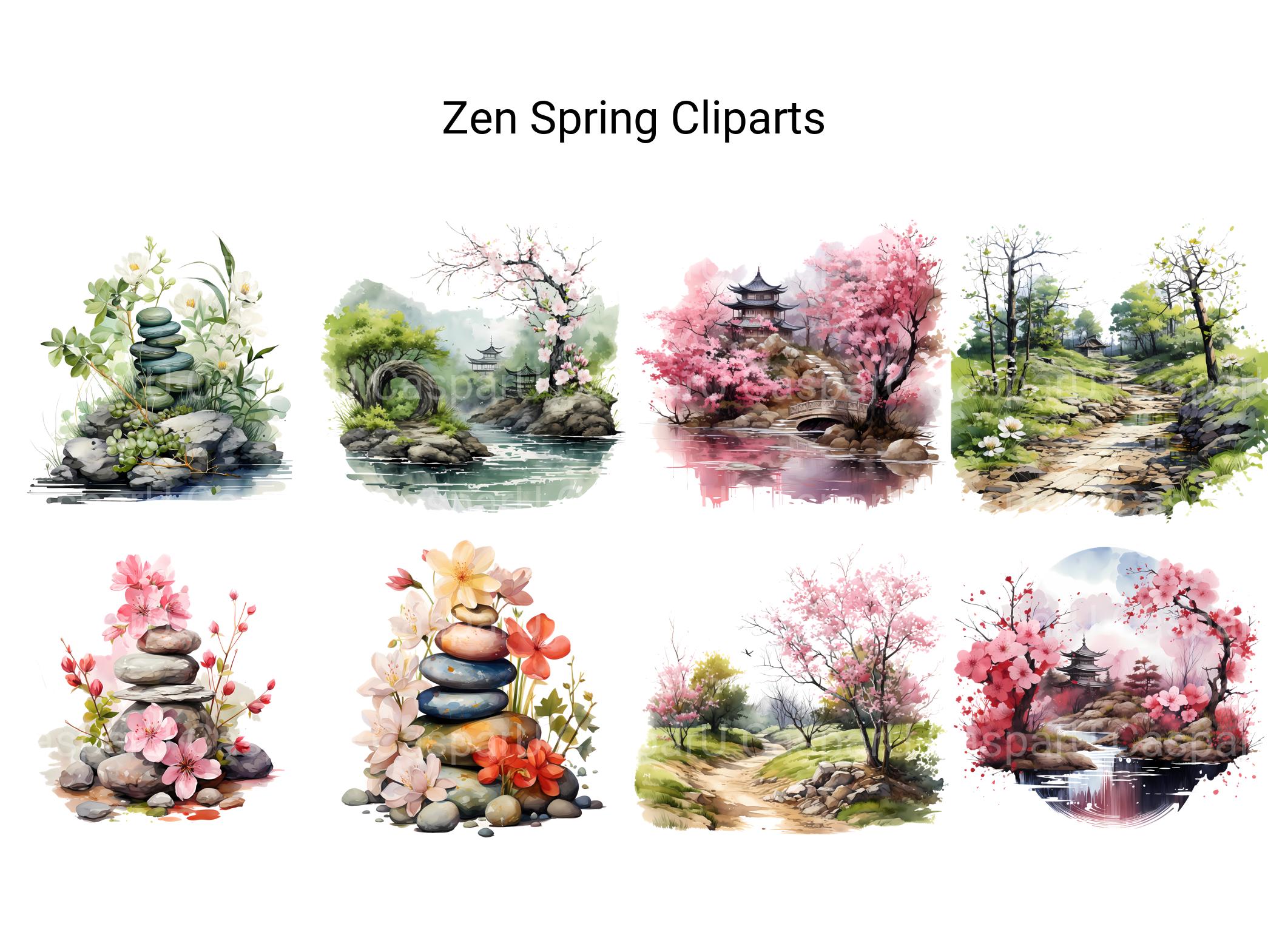 Zen Spring Clipart - CraftNest