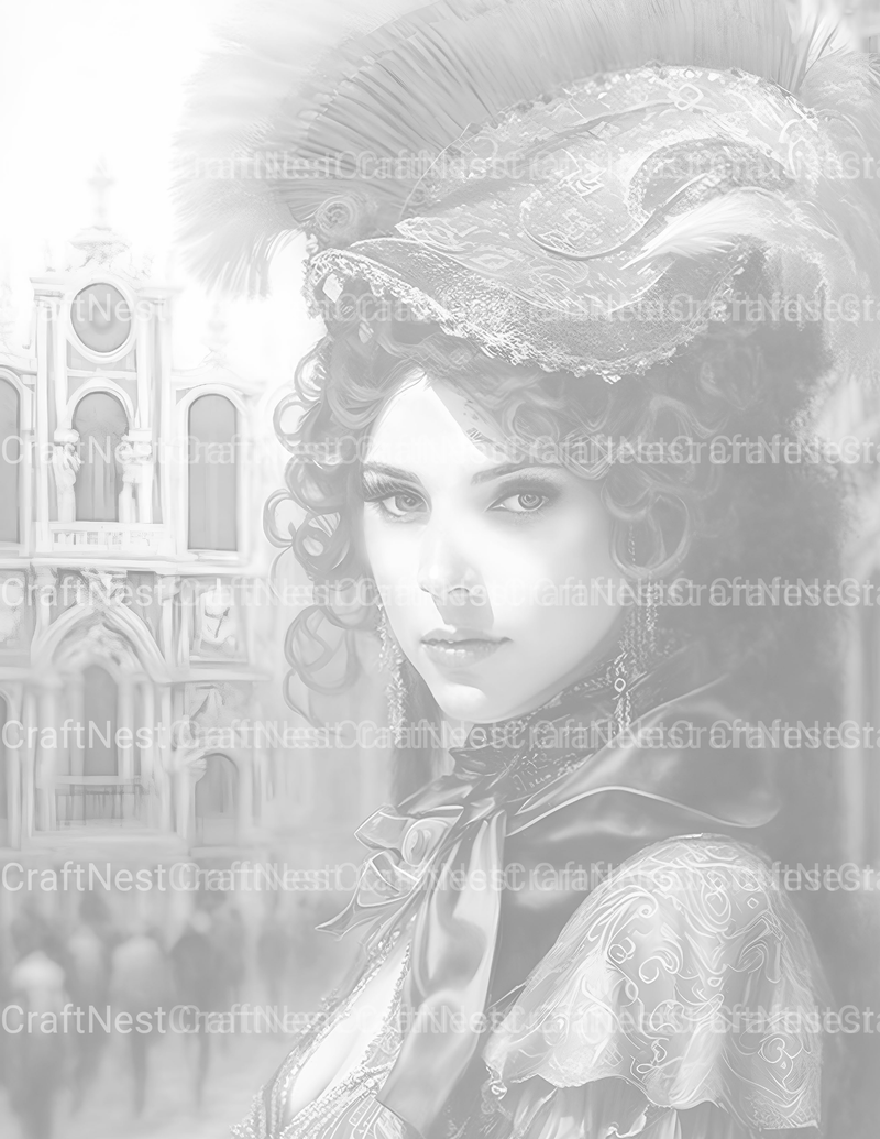 Victorian Woman Coloring Book - CraftNest - Digital Crafting and Art