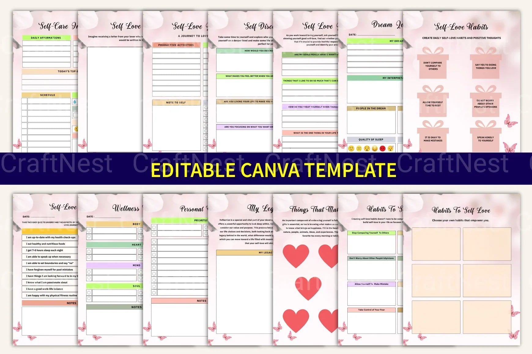 Self Love Building Workbook - CraftNest - Digital Crafting and Art