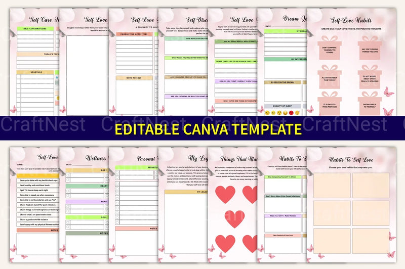 Self Love Building Workbook - CraftNest - Digital Crafting and Art