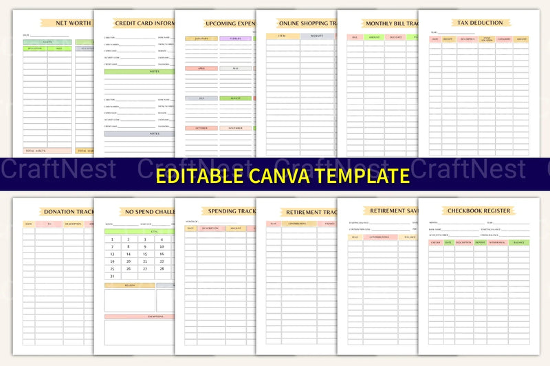 Budget Planner Template - CraftNest - Digital Crafting and Art