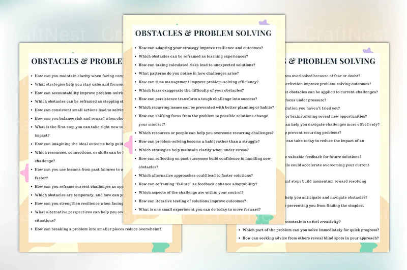 Goal Setting Prompts Book for Personal Growth - CraftNest - Digital Crafting and Art