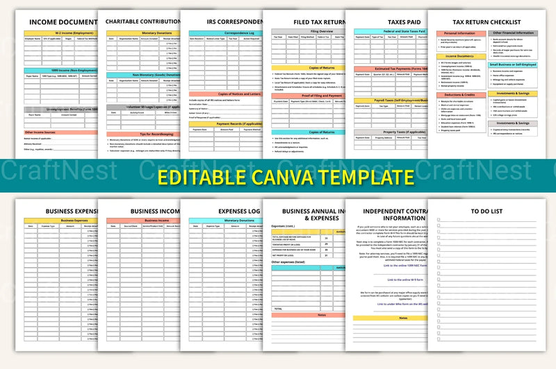 Tax Return Binder for Organized Filing - CraftNest - Digital Crafting and Art