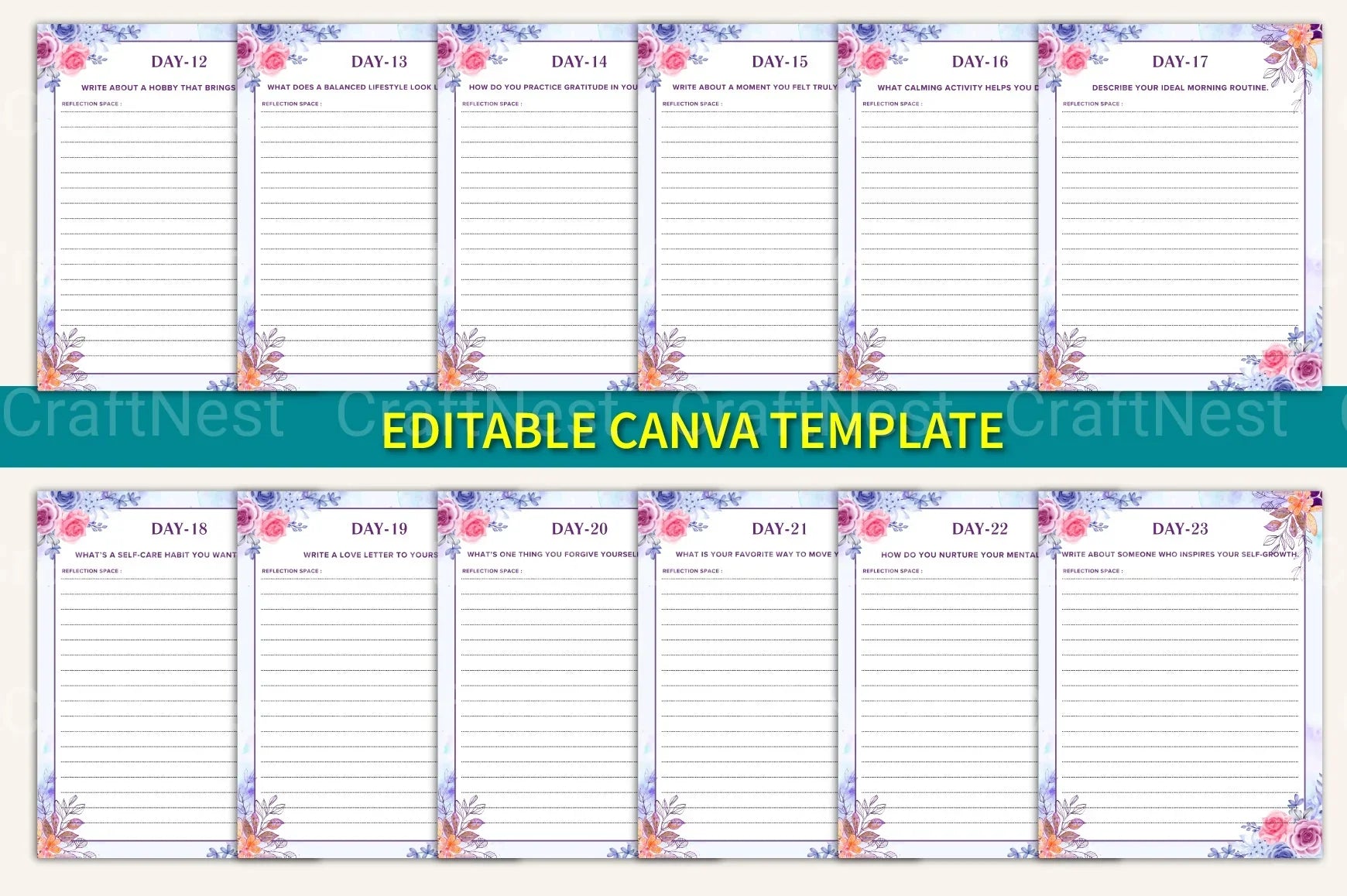 Daily Self-Care Prompts for Personal Wellbeing - CraftNest - Digital Crafting and Art