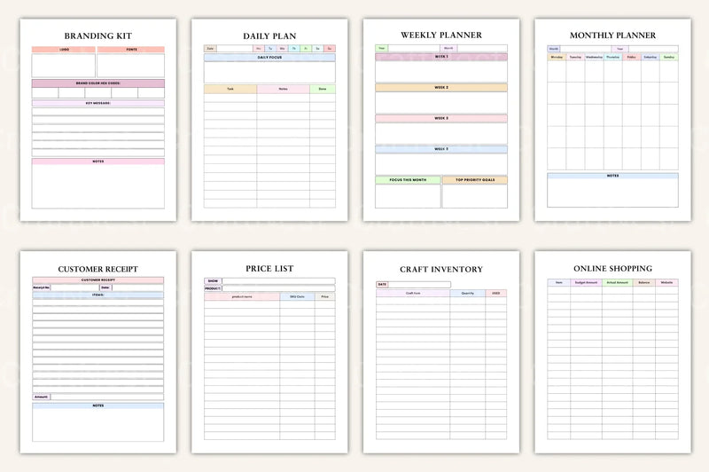 Craft Business Planner Guide - CraftNest - Digital Crafting and Art