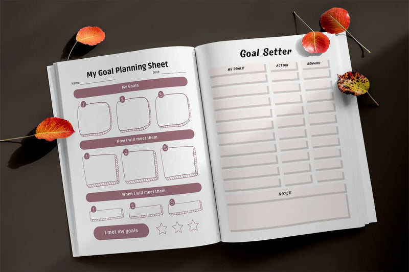 Daily Goal Planner - 100 Planner - CraftNest - Digital Crafting and Art