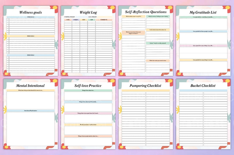 Self Care Planner: Enhance Your Wellbeing - CraftNest - Digital Crafting and Art