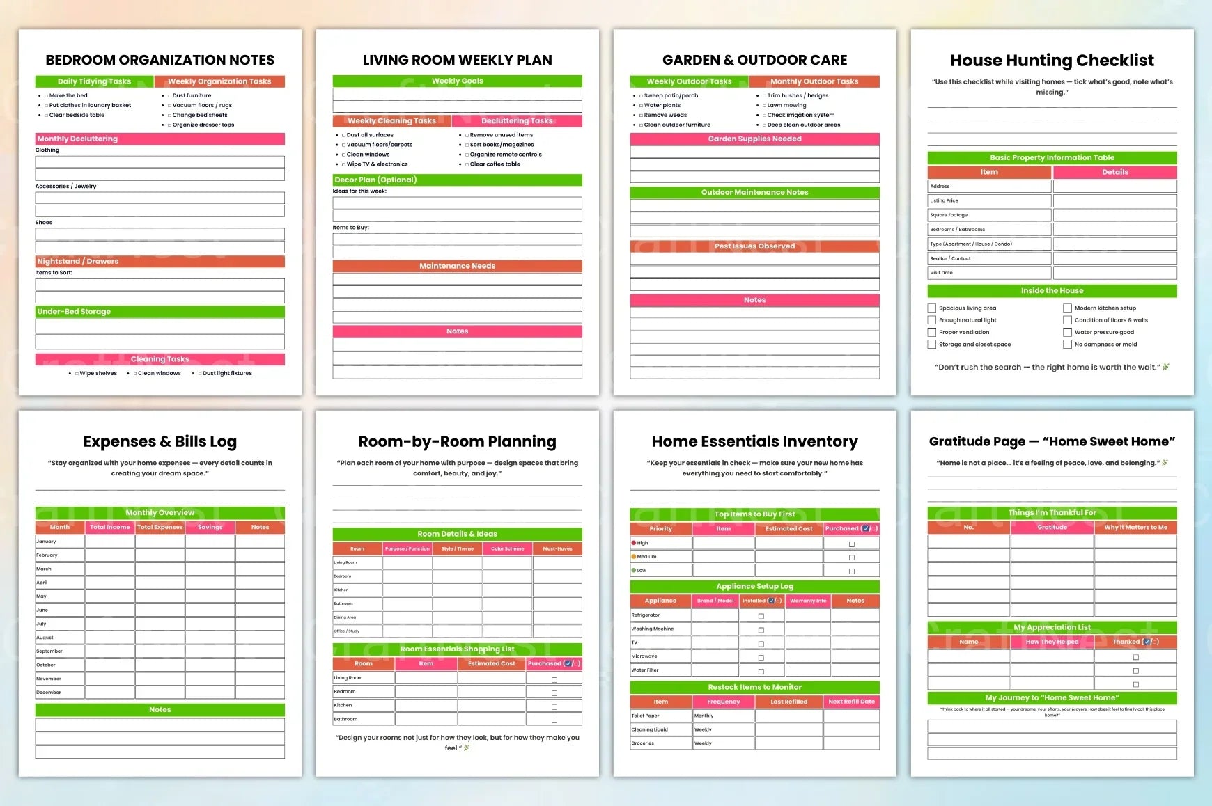 Ultimate Home Management Binder for Organization - CraftNest - Digital Crafting and Art