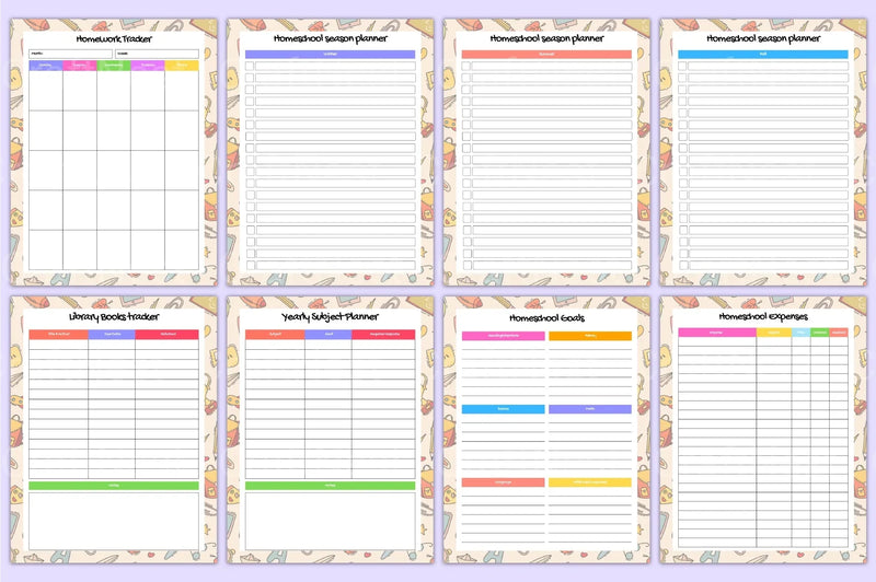 Home School Planner - CraftNest - Digital Crafting and Art