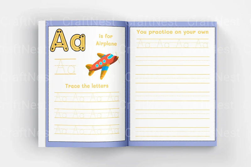 ABC Letter and Number Tracing Workbook - CraftNest - Digital Crafting and Art