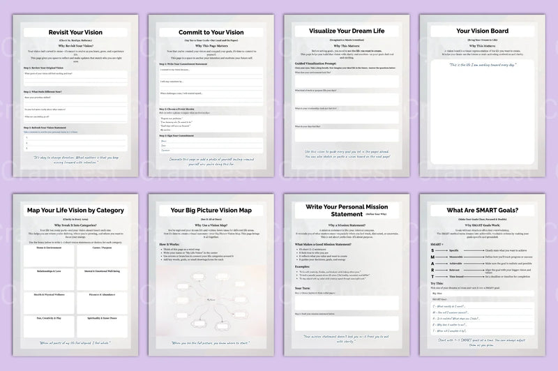 Goal Setting Vision Mapping Guide - CraftNest - Digital Crafting and Art