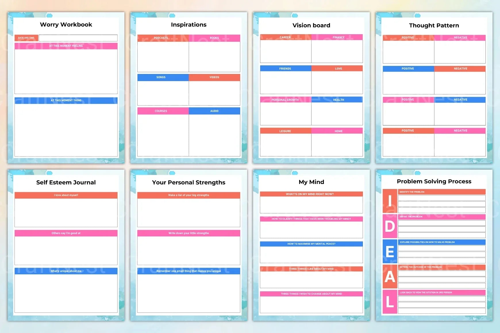 Emotional Balance Workbook for Personal Growth - CraftNest - Digital Crafting and Art