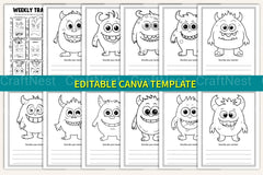 My Worry Monster Workbook: A Fun Guide for Kids - CraftNest - Digital Crafting and Art
