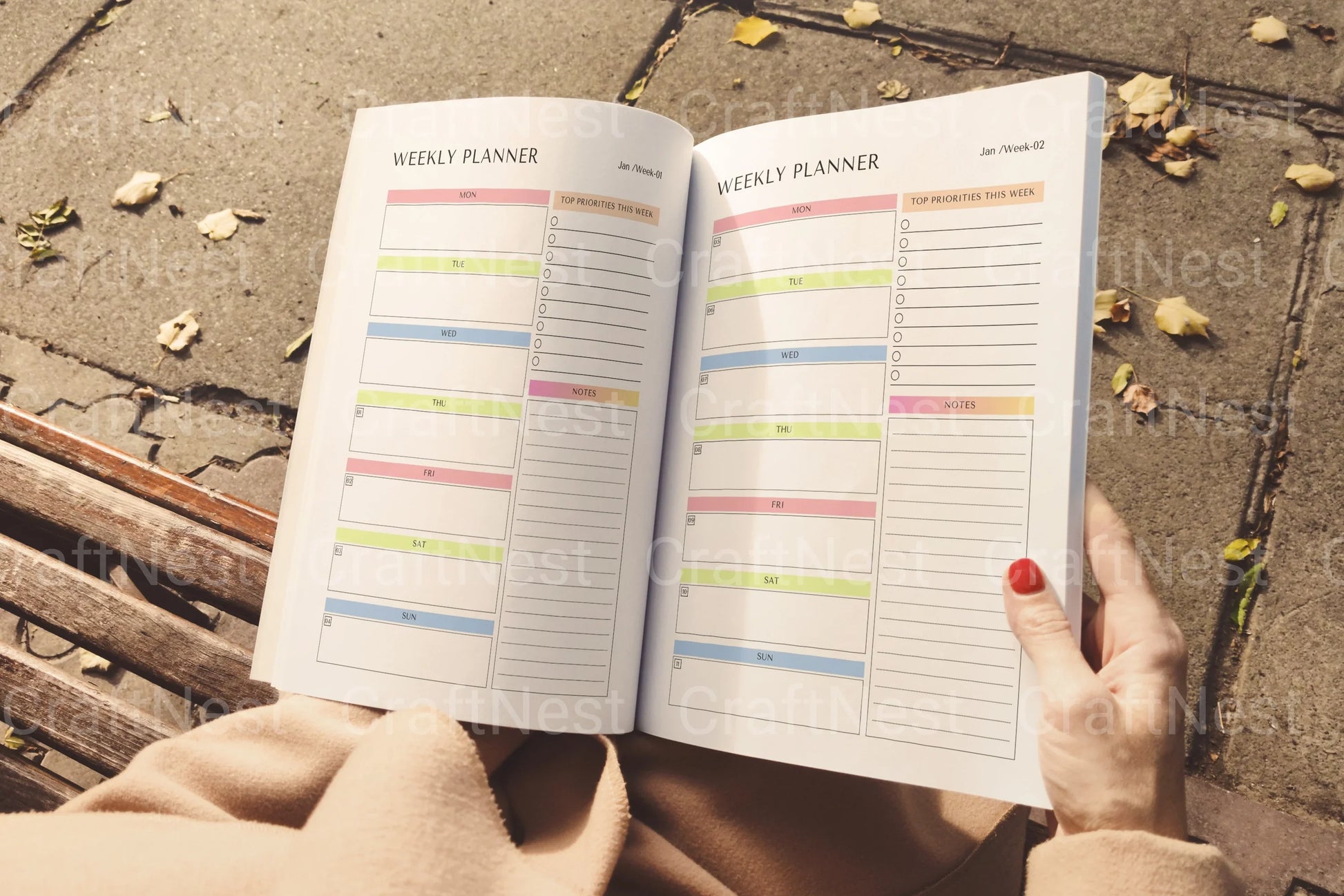 Weekly Planner Starting at 100 - CraftNest - Digital Crafting and Art