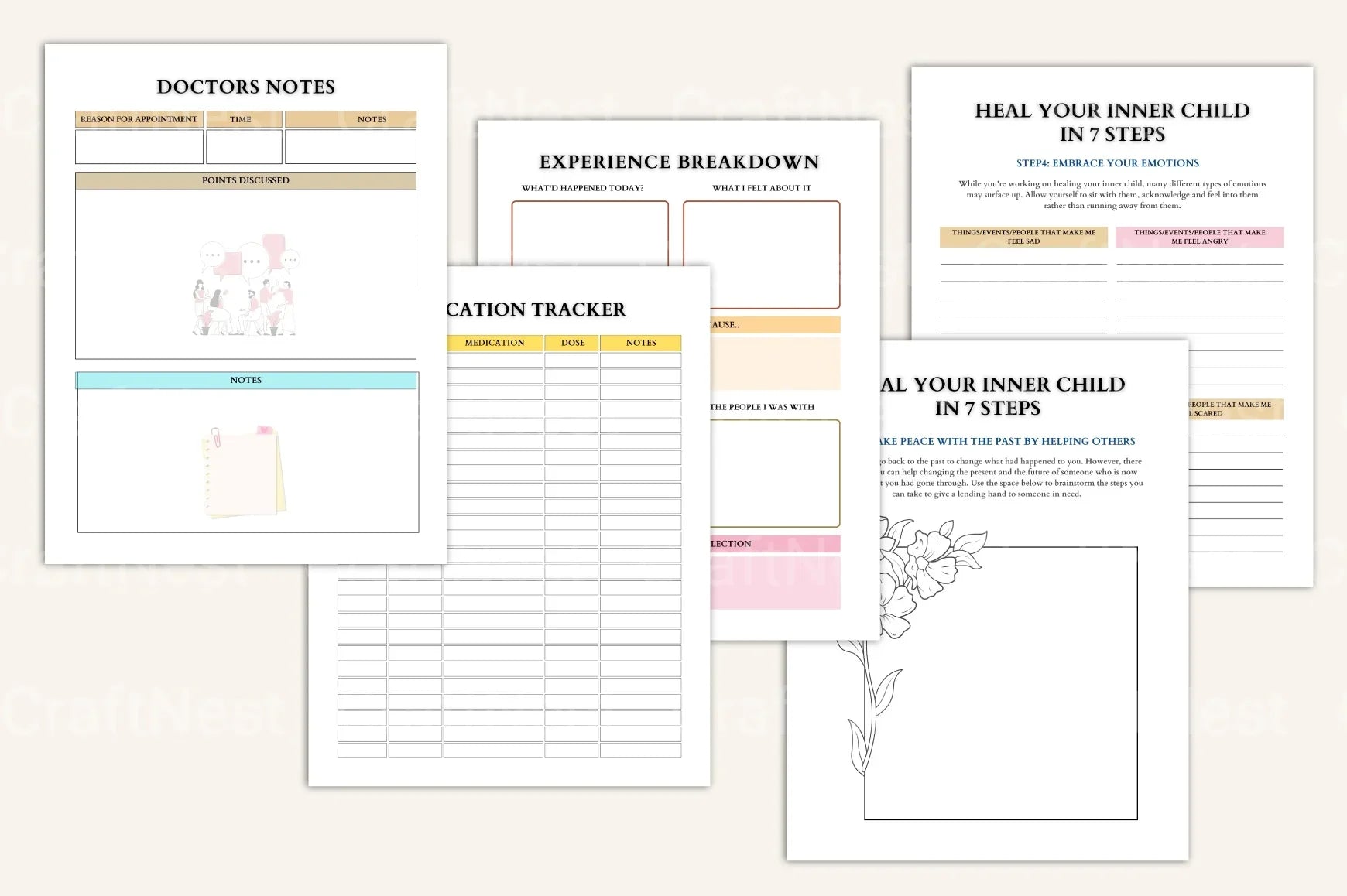 Therapy Worksheet Mega Pack - CraftNest - Digital Crafting and Art