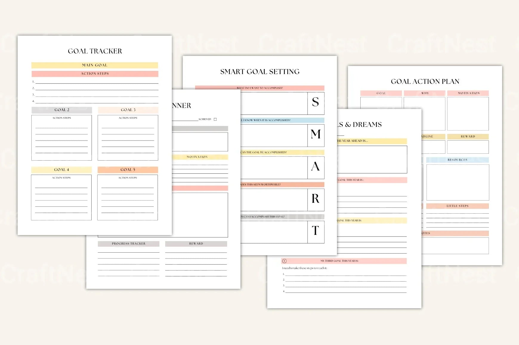 Life Goals Vision Board Workbook - CraftNest - Digital Crafting and Art