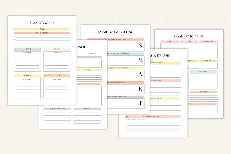 Life Goals Vision Board Workbook - CraftNest - Digital Crafting and Art