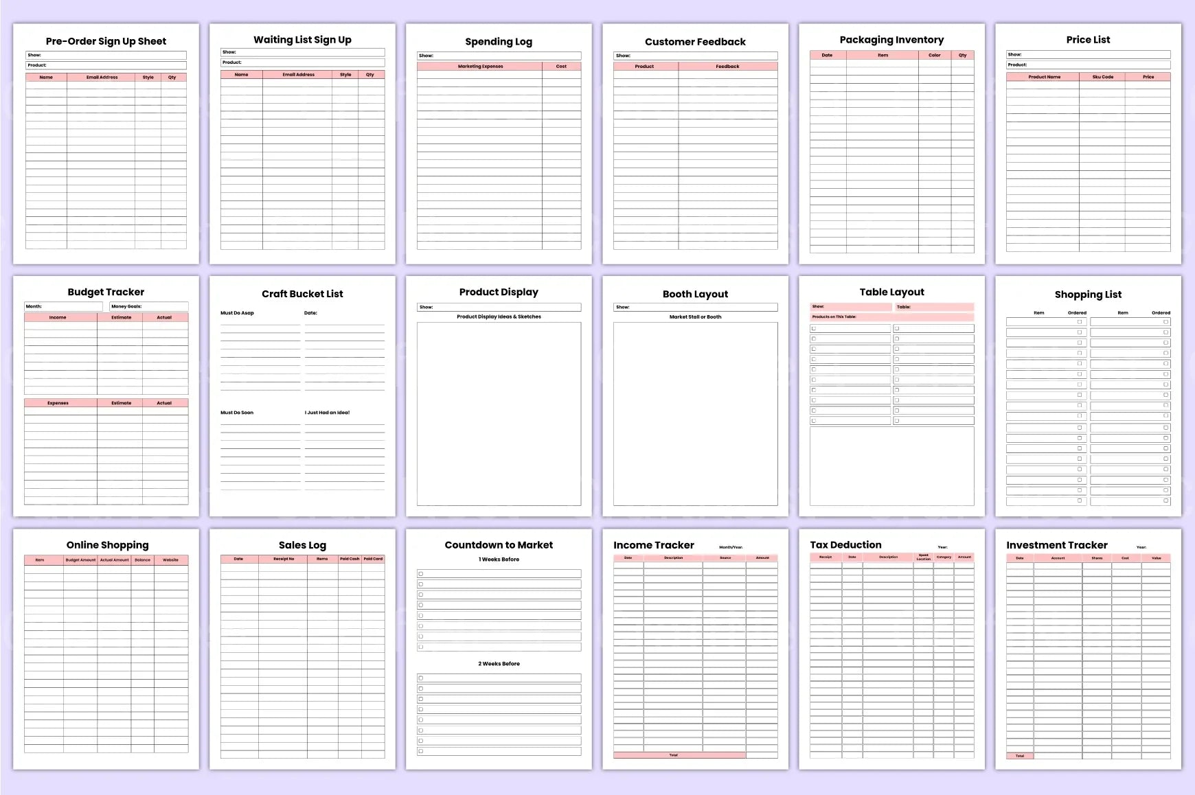 Craft Business Planner Guide - CraftNest - Digital Crafting and Art