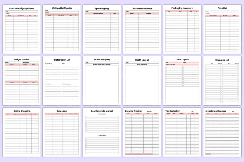 Craft Business Planner Guide - CraftNest - Digital Crafting and Art