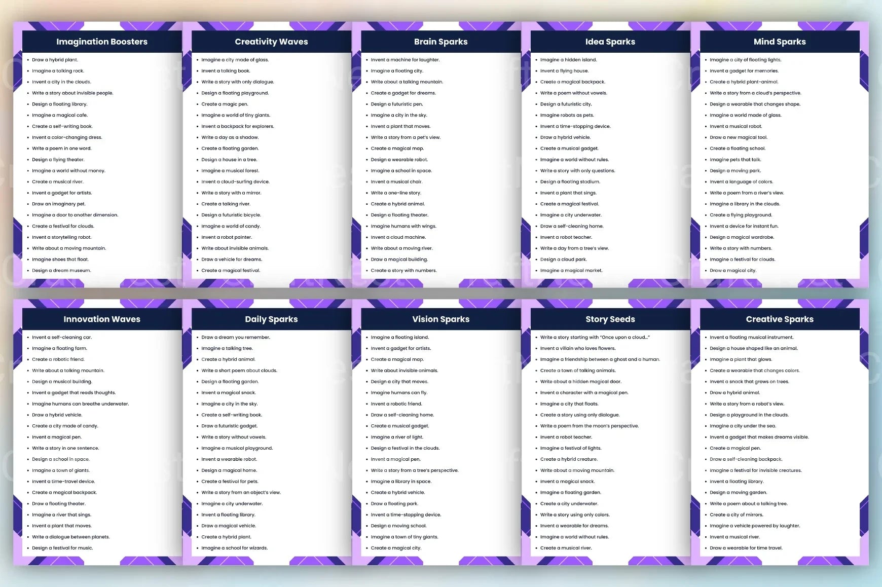 Idea Fountain Prompts for Creative Inspiration - CraftNest - Digital Crafting and Art
