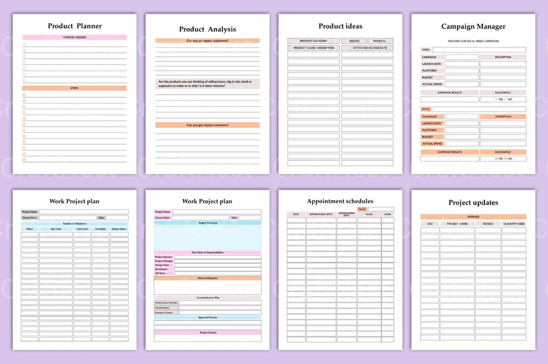 Project Management Planner - CraftNest - Digital Crafting and Art
