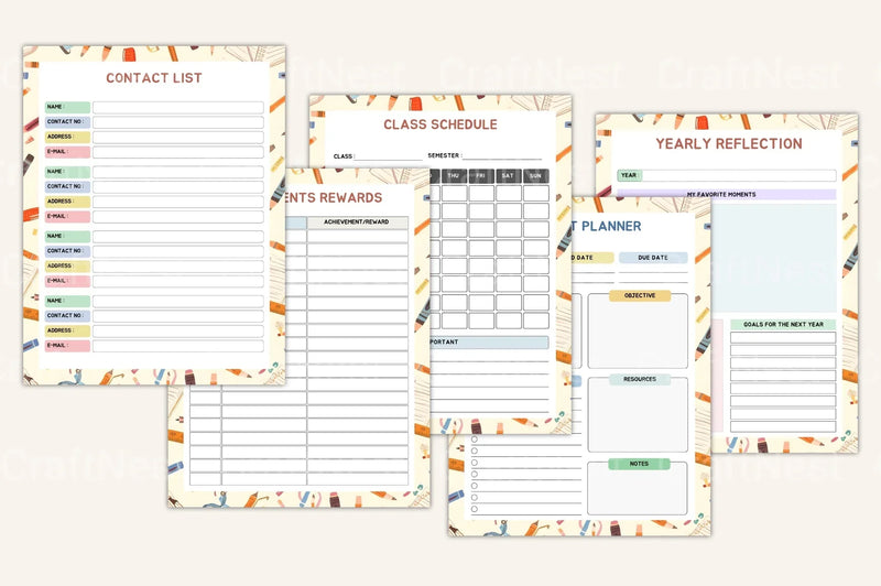 Student Organizer for Kids - CraftNest - Digital Crafting and Art