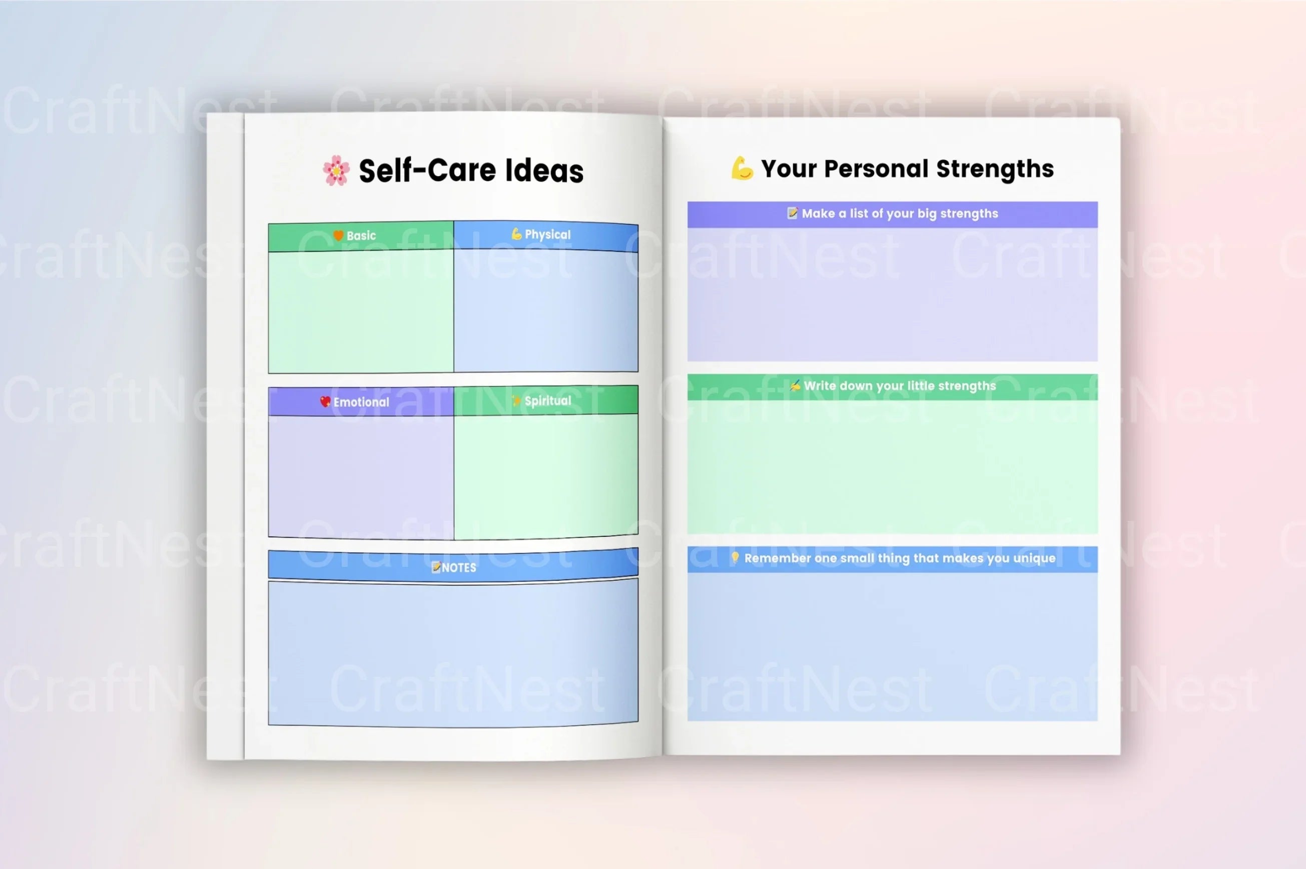 Mental Burnout Recovery Workbook - CraftNest - Digital Crafting and Art