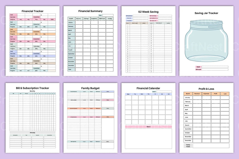 Budget Planner Template - CraftNest - Digital Crafting and Art
