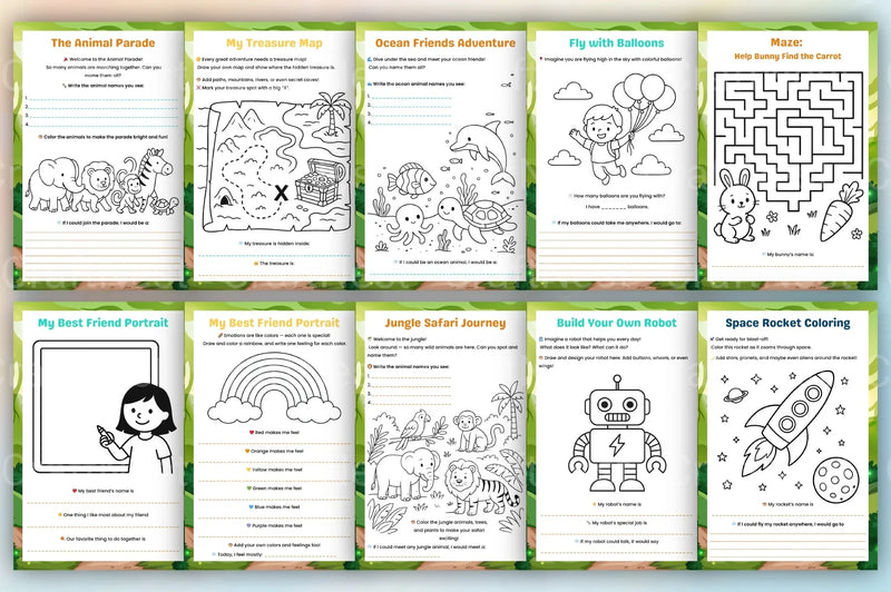 Little Minds Adventure Book - CraftNest - Digital Crafting and Art