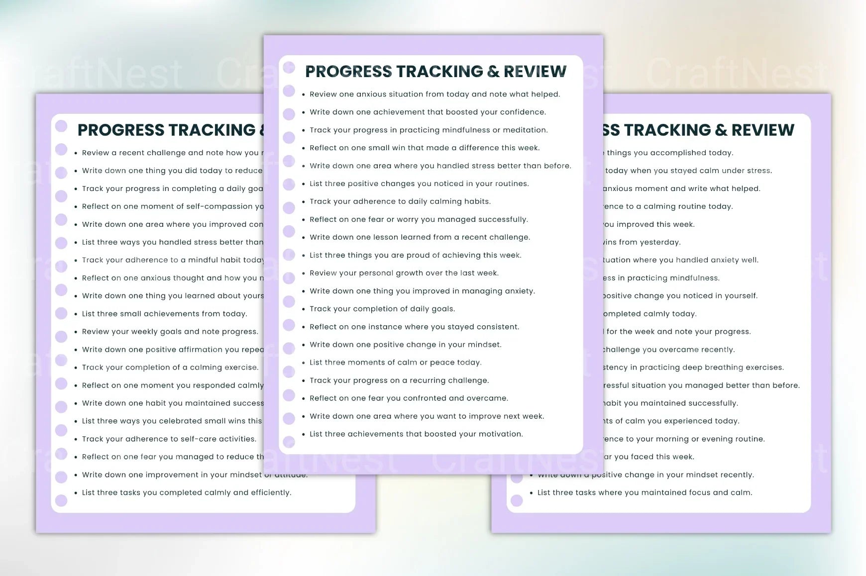 Anxiety Relief Prompts Book for Stress Reduction - CraftNest - Digital Crafting and Art