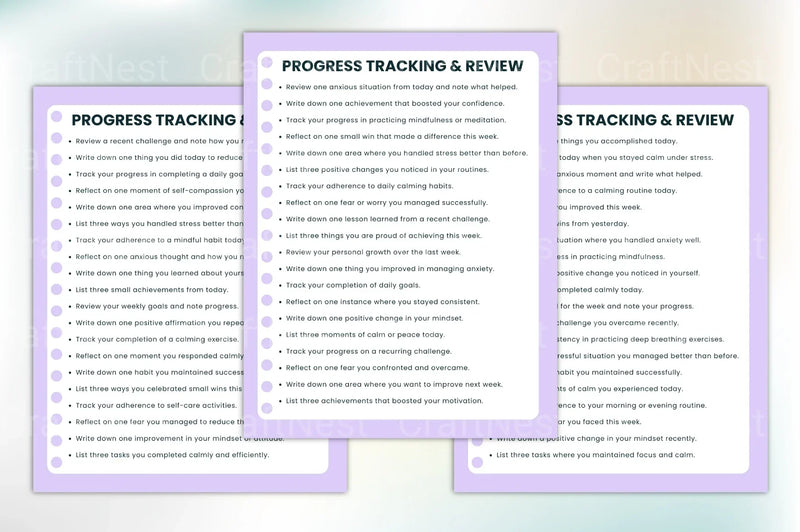 Anxiety Relief Prompts Book for Stress Reduction - CraftNest - Digital Crafting and Art